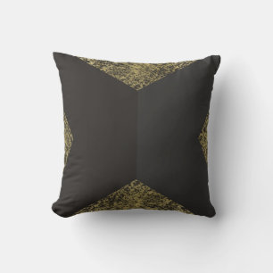 Modern Gold & Grey Chic Cushion