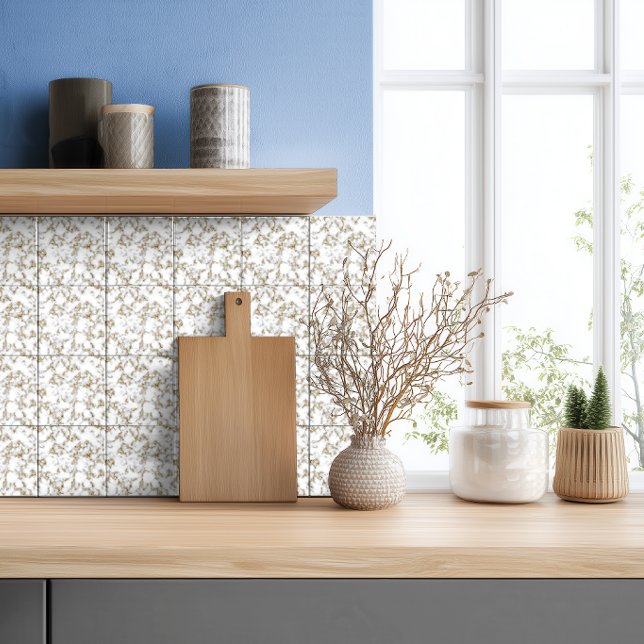 Modern Gold Grey White Marble Ceramic Tile (Creator Uploaded)