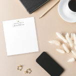 Modern Gold Heart Calligraphy Name Notepad<br><div class="desc">Custom-designed notepad featuring modern and simple gold heart design with your personalised calligraphy name.</div>
