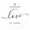 Modern Gold Heart Handmade with Love By