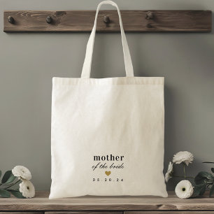 Modern Gold Heart Mother of the Bride Gift Tote Bag
