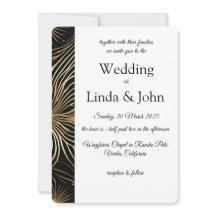 Modern Gold Inserts Wedding Invitation