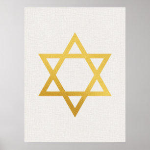 Modern Gold Jewish Wall Art - Piece 2 of 3