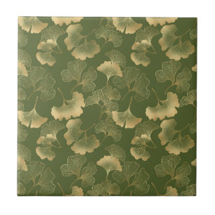 Modern Gold Leaf Pattern Ceramic Tile