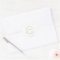 Modern Gold Leafy Crest Monogram Wedding