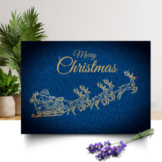 Modern Gold Line Art | Christmas Card