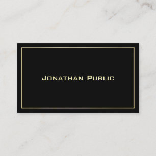 Modern Gold Look Creative Black Design Elegant Business Card