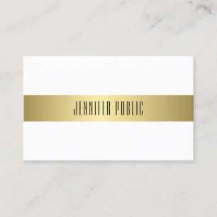 Modern Gold Look Design Beautiful Sleek Plain Business Card