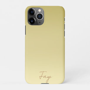 Modern gold Luxury typography floral watercolor gr iPhone 11Pro Case