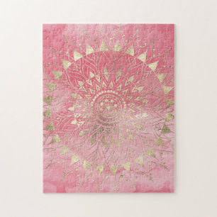 Modern  gold mandala jigsaw puzzle