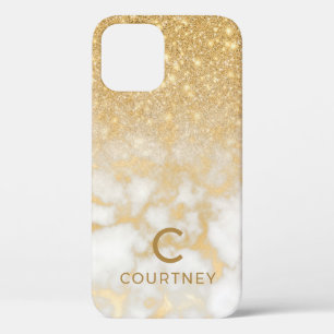 Modern Gold Marble iPhone 12 Pro Case