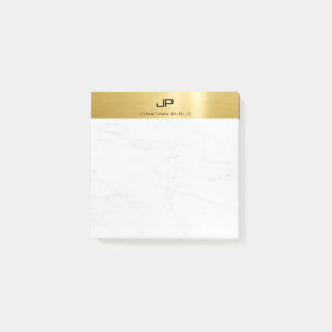 Modern Gold Marble Elegant Simple Design Plain Post-it Notes