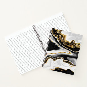 Modern Gold Marble Painting Aesthetic Notebook