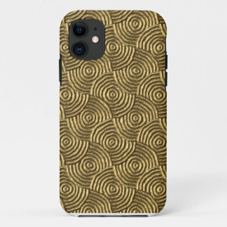 Modern Gold Metal Look Spirals iPhone 5 Case