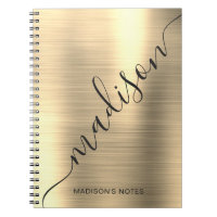 Modern Gold Metal Monogram Signature Script Name