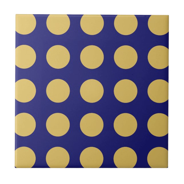 Modern Gold Midnight Blue Colour Plain Unique Ceramic Tile (Front)