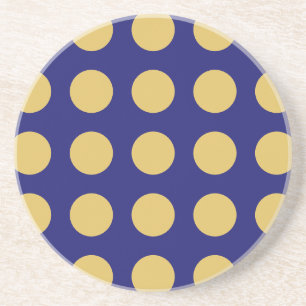 Modern Gold Midnight Blue Colour Plain Unique Coaster