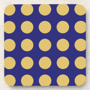 Modern Gold Midnight Blue Colour Plain Unique Coaster