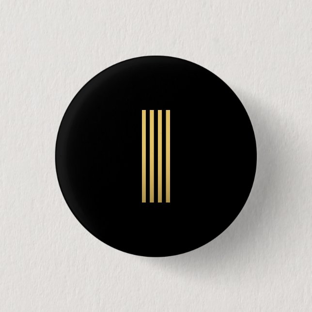 Modern Gold Monogram 3 Cm Round Badge (Front)