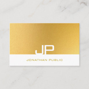 Modern Gold Monogram Elegant Template Trendy Business Card