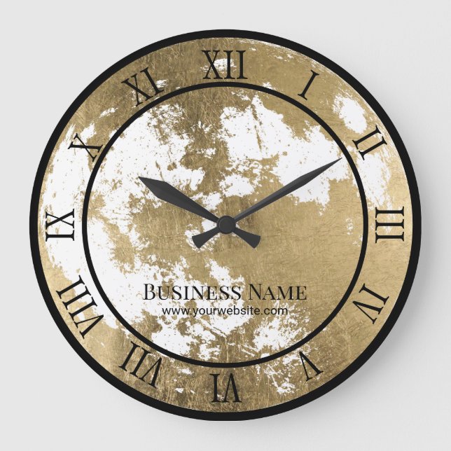 Modern Gold Moon Astronomical Large Clock (Front)