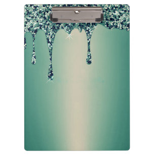 Modern Gold Ombre Marble Glam Metallic Foil Clipboard