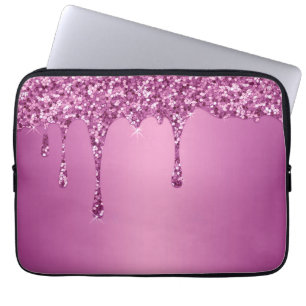Modern Gold Ombre Marble Glam Metallic Foil Laptop Sleeve