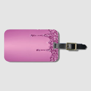 Modern Gold Ombre Marble Glam Metallic Foil Luggage Tag