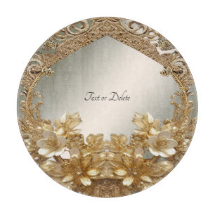 Modern Gold Ornate Floral Cutting Board