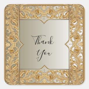 Modern Gold Ornate Sticker