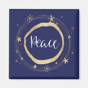 Modern Gold Peace Magnet