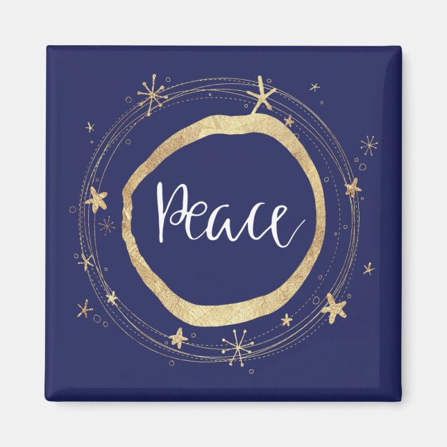 Modern Gold Peace Magnet (Front)