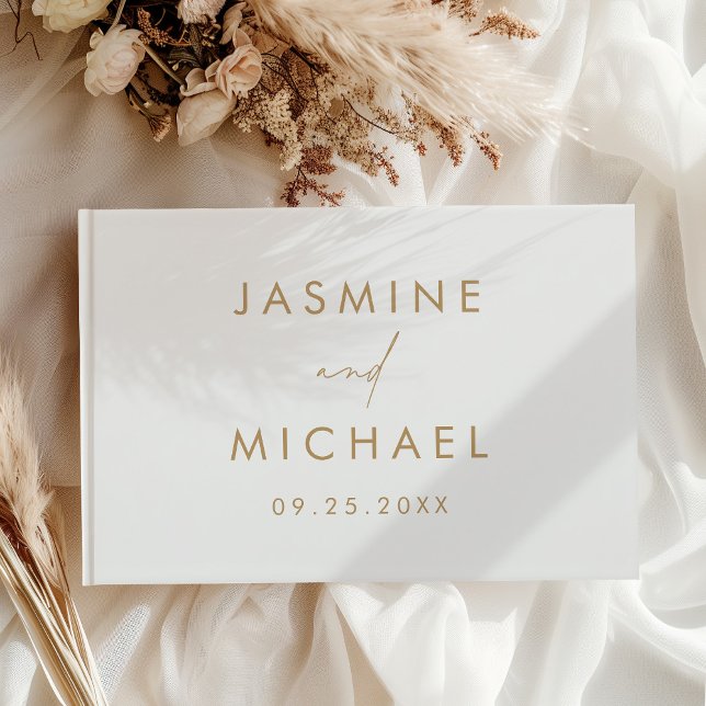 Modern Gold Photo Wedding Guest Book (Creator Uploaded)
