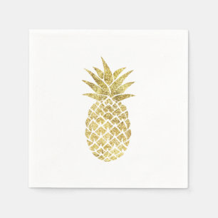 Modern Gold Pineapple Napkin