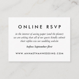 Modern Gold Rings Wedding Online RSVP Card