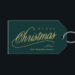 Modern Gold Script Merry Christmas Gift Tags<br><div class="desc">Modern Gold script merry Christmas Gift Tags</div>