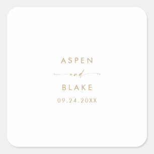 Modern Gold Script Wedding Envelope Seals