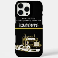Modern Gold Semi-Truck Artwork