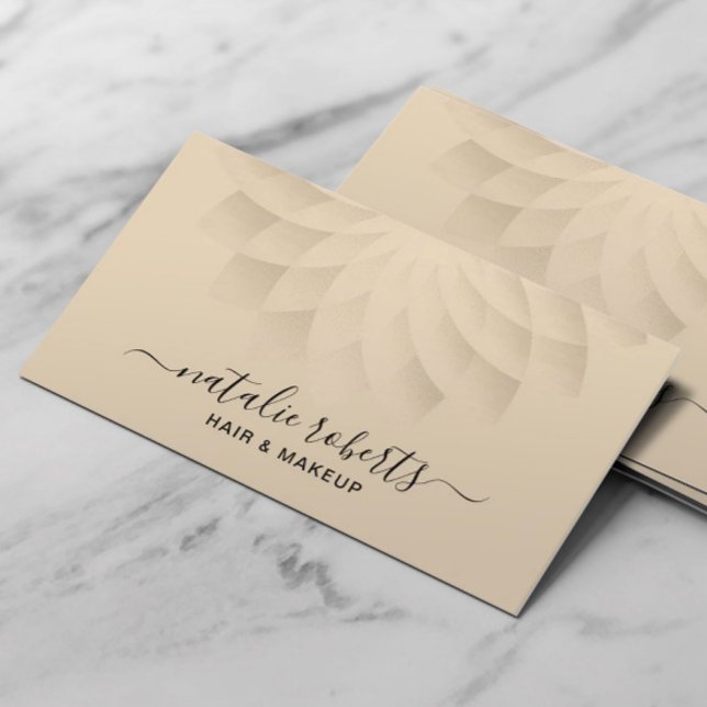 Modern Gold Spiral Makeup Artist Hair Salon SPA Business Card (Creator Uploaded)