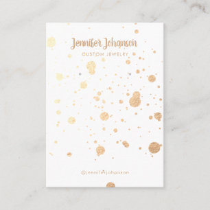 Modern gold spots jewellery holder earrings white business card