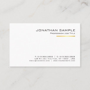 Modern Gold Striped Minimalist Design Trendy Plain Business Card