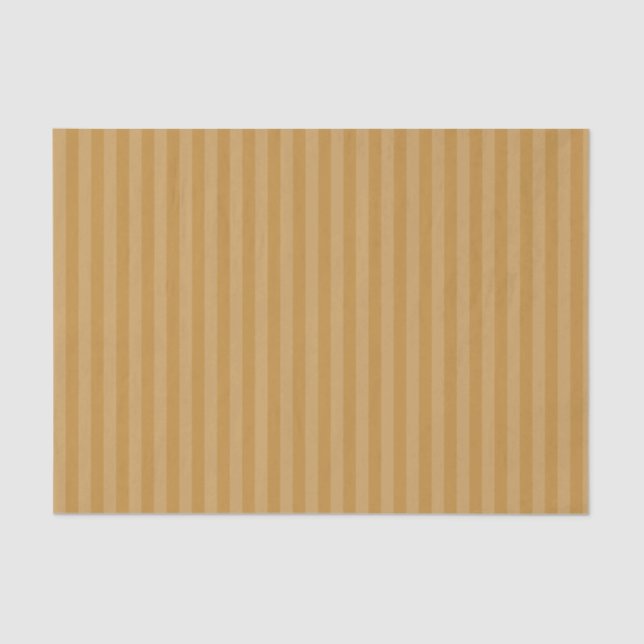 Modern Gold Tonal Stripe Christmas Holiday Tissue Paper (Front)
