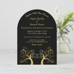Modern Gold Tree's Invitation