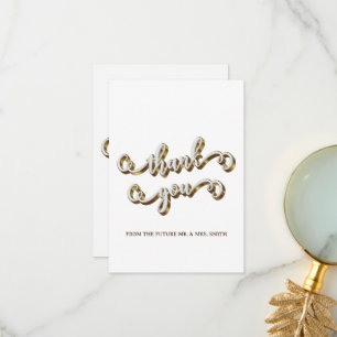 Modern Gold Typography Thank You