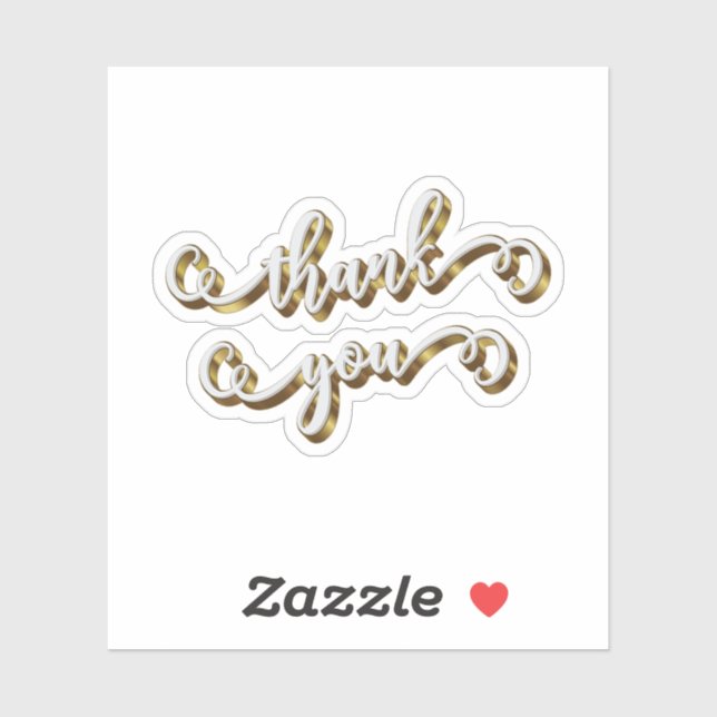 Modern Gold Typography Thank You  (Sheet)