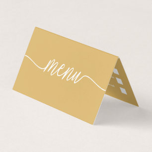 Modern Gold & White Simple Script Menu Selection