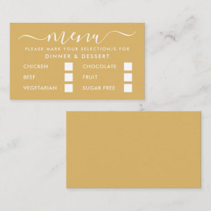 Modern Gold & White Simple Script Menu Selection