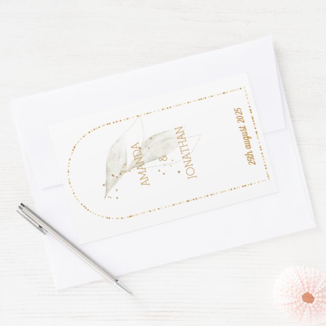 Modern Golden Arch Wedding Envelope Seal (Envelope)