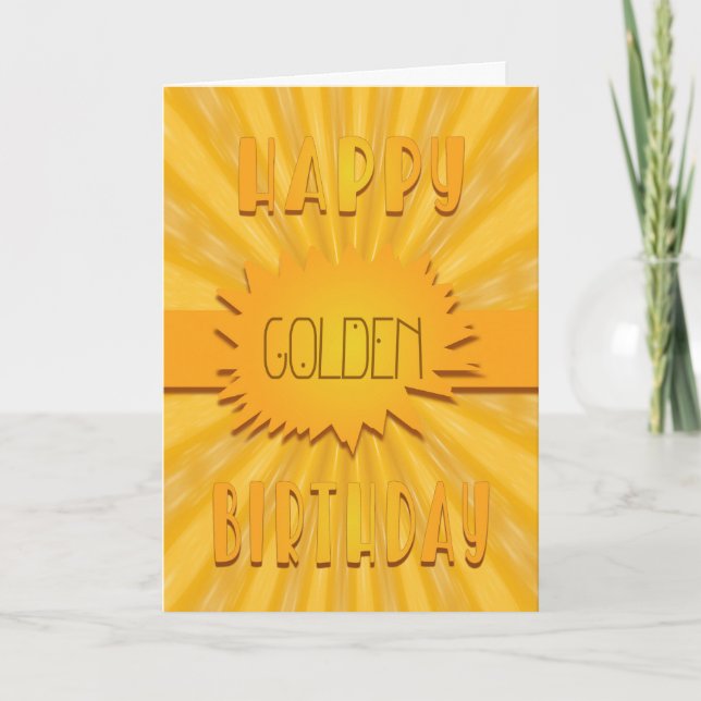 Modern Golden Birthday Card (Front)