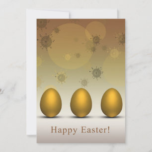 Modern Golden Easter Eggs Invitation
